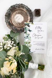 flat lay by kelowna wedding planner