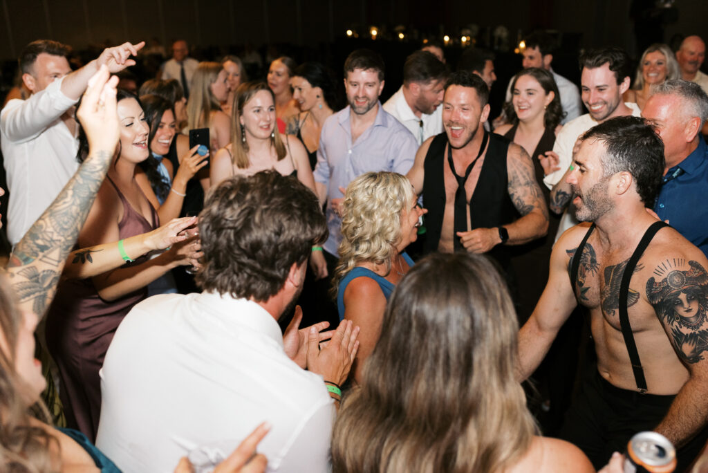 kelowna wedding dj playing music that guests energetically dance to 